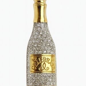 Castelli Limited Edition Champagne Bottle‎ Brooch – Crystal Pavé Celebrate Pin